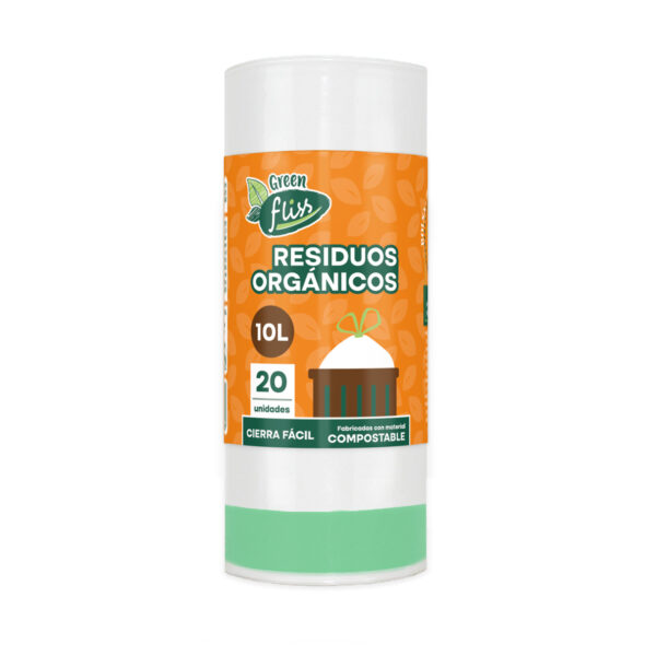 Bolsa Basura Residuos Orgánicos Green Fliss 10L 20 unidades